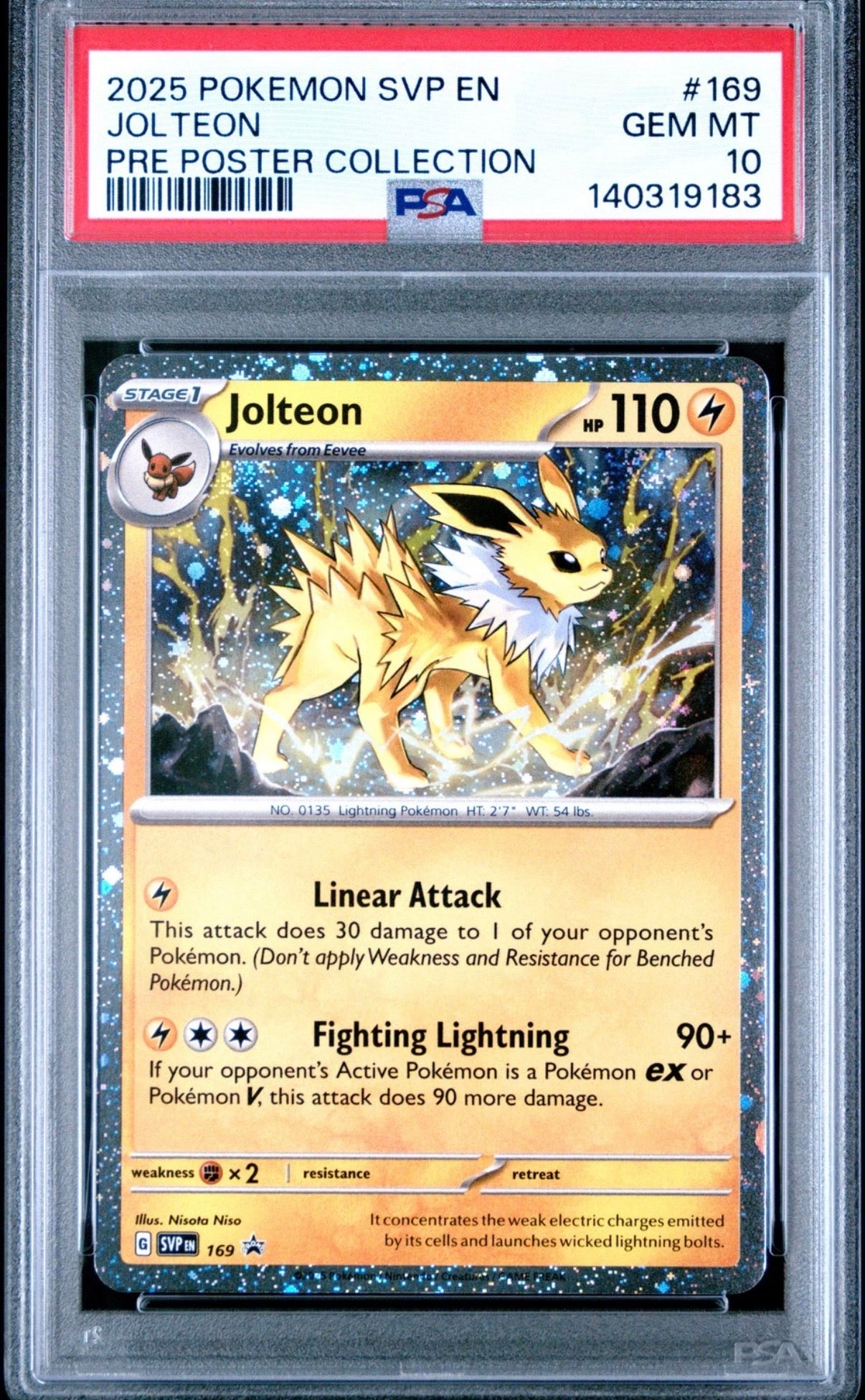 Jolteon 2025 SVP Pre-Poster Collection PSA 10